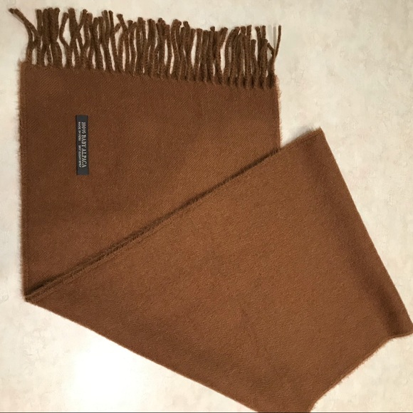 100% Baby Alpaca. Made in Peru.  52”x12” - Picture 5 of 7